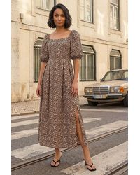 D.u.s.k - Animal Print Midi Dress - Lyst
