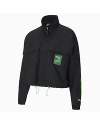 PUMA - Evide Woven Track Jacket Zip Up Top 597770 01 Nylon - Lyst