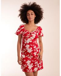 Blue Vanilla - Ring Detail Milkmaid Mini Dress - Lyst