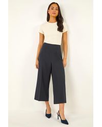 Roman - Petite Cropped Wide Leg Stretch Trouser - Lyst
