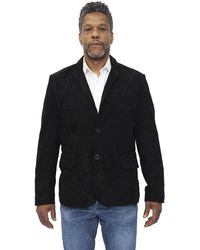 Infinity Leather - Slim Goat Suede Italian Blazer Jacket-Alexandria - Lyst