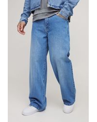 BoohooMAN - Tall Belted Baggy Fit Jeans - Lyst
