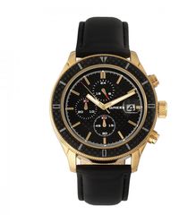 Breed - Maverick Chronograph Leather-Band Watch W/Date - Lyst