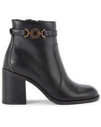 Kurt Geiger - Leather Bromley Block Heel Boots - Lyst