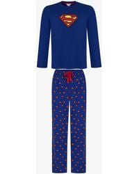 Penti - Superman Plaid Pajama Set With Long Sleeves - Lyst