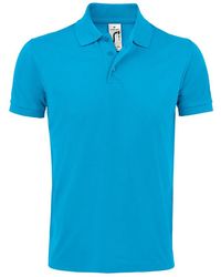 Sol's - Prime Pique Plain Short Sleeve Polo Shirt (Aqua) - Lyst