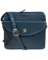 Conkca London - 'magda' Snorkel Blue Leather Cross Body Bag - Lyst