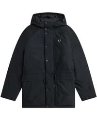 Fred Perry - Padded Zip Through Jacket Nylon - Lyst