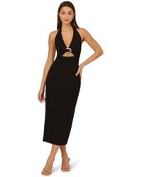 Adrianna Papell - Knit Crepe Midi Dress - Lyst
