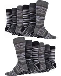 Sock Snob - 12 Pair Multipack Cotton Colourful Striped Dress Socks - Lyst