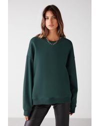 Grimelange - Oversized Ribbed Crew Neck Sweatshirt - Lyst