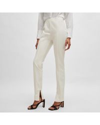 BOSS - Dames Tukeva1 Extra-slim Broek In Off-white - Lyst