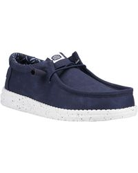 HEYDUDE - Wally Canvas 100% Cotton Boat Shoes - Lyst