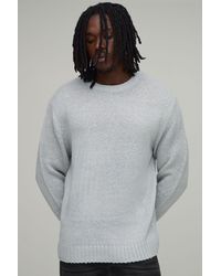 BoohooMAN - Tall Relaxed Fit Brushed Knitted Jumper - Lyst