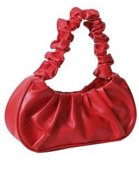 Azura Exchange - Damen Kleine Pu-Leder Handtasche Clutch Mit Plissee-Design - Lyst