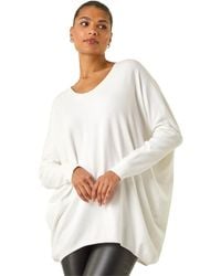 Roman - Lace Back V-Neck Poncho - Lyst