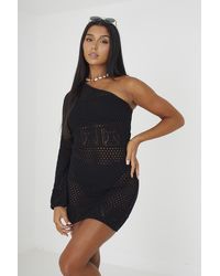 Brave Soul - 'Summer' One Sleeve Crochet Knit Beach Dress Cotton - Lyst