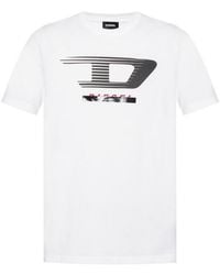DIESEL - T-Just-Y4 D Logo T-Shirt Cotton - Lyst