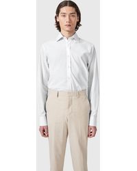 Shelby and Sons - Lewes Slim Fit Spread Collar Cotton Shirt - Lyst