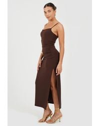 Brave Soul - Strappy Square Neck Midi Dress - Lyst