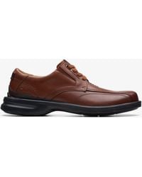 Clarks - Gessler Lace Dark Tan Lea Shoes - Lyst