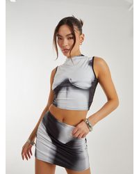 Pink Vanilla - Graphic Silhouette Crop Top - Lyst