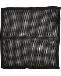 Dolce & Gabbana - Zwarte Geprinte Katoenen Vierkante Foulard Sjaal - Lyst