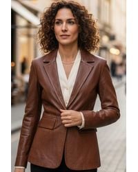 Infinity Leather - Italian Blazer Jacket-Eclipse Lamb Leather - Lyst