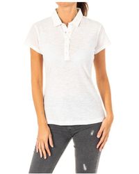 La Martina - Womenss Short-Sleeved Polo Shirt With Lapel Collar Lwp601 - Lyst