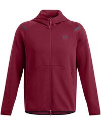 Under Armour - Unstoppable Hooded Neck Full Zipper Solid Patterned Sweat Jacket - Lyst