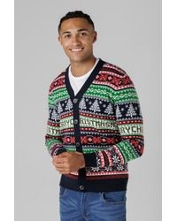 Tokyo Laundry - Dark Festive Jacquard V-Neck Cardigan - Lyst
