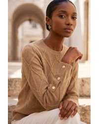 Roman - Petite Button Cuff Knit Jumper - Lyst