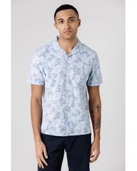 Tokyo Laundry - Light Cotton Short Sleeve Button-Up Tropical Print Shirt - Lyst