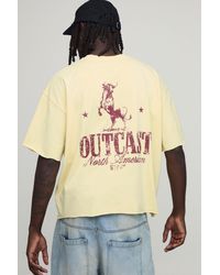 BoohooMAN - Oversized Boxy Heavyweight Washed Pocket Bull Detail T-Shirt - Lyst