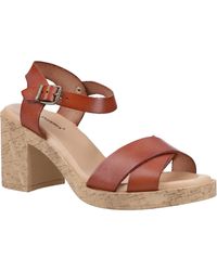 Hush Puppies - Georgia Cork Leather Sandals - Lyst