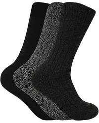Sock Snob - 3 Pairs Cushioned Sole Wool Blend Walking Hiking Socks For Boots - Lyst