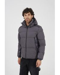 Brave Soul - Padded Hooded Zip-Up Jacket - Lyst