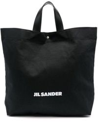 Jil Sander - Logo Print Tote Bag - Lyst
