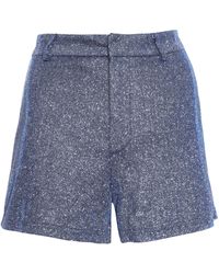 Quiz - Glitter Tailored Shorts - Lyst