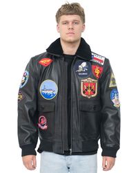 Infinity Leather - Top Gun A2 Bomber Jacket-San Diego - Lyst