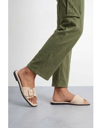 Faith - Freya Faux Suede Buckle Detail Sliders - Lyst