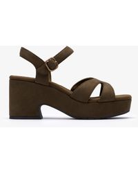 Clarks - Nerisa Twist Dark Sandals - Lyst