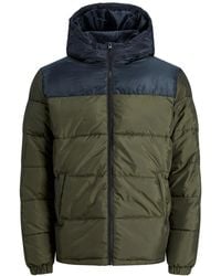 Jack & Jones - Regular Fit Long Sleeves Puffer Hood Forest Night - Lyst