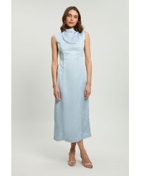 Karen Millen - Jacquard Sleeveless Woven Maxi Dress - Lyst
