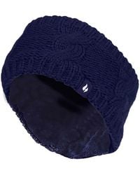 Heat Holders - Ladies Cable Knitted Fleece Lined Thermal Winter Ear Warmer Headband - Lyst