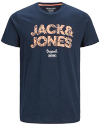 Jack & Jones - Jack&Jones Casual Cotton T-Shirt Crew Neck, Short Sleeves - Lyst