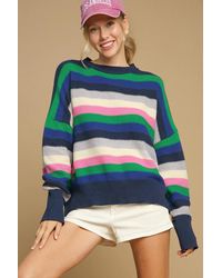 Azura Exchange - Gestreepte Brei Pulier Sweater - Lyst