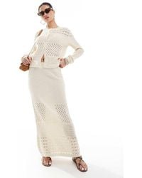 Vero Moda - Crochet Maxi Skirt Co-ord - Lyst