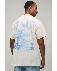 BoohooMAN - Oversized Bird Stencil Print T-Shirt Cotton - Lyst