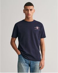 GANT - Regular Fit Embroidered Archive Shield T-shirt - Lyst